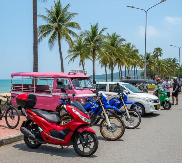 The best modes of transportation for exploring Phuket without guided tours